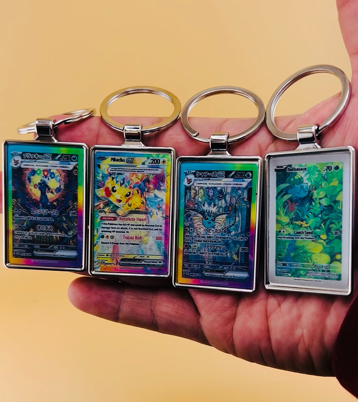 Metal Pokemon Motion Keychains