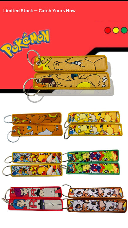 Pokemon Embroidery Keychains - Iconic Collection
